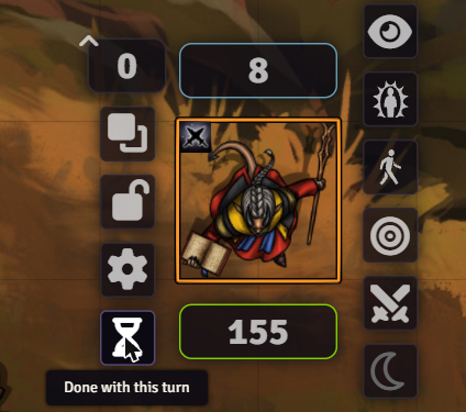 The Done button on the Token HUD