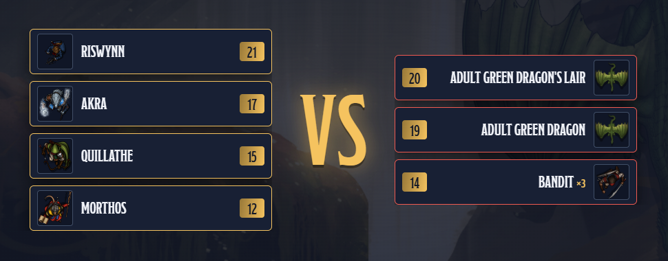 VS screen