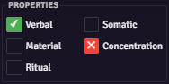 Tri-state property toggles
